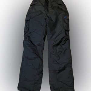 Ski Gear Black Snowboard/Ski Waterproof Pants with Side Cargo Pocket Size XL